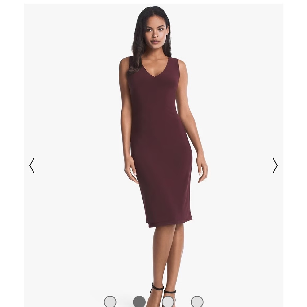 🩷 NWT White House Black Market reversible sheath dress leopard/solid size XXS - Picture 6 of 12